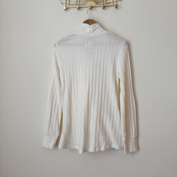 Maeve Rafaela Surplice Wrap Front Sweater Medium Anthropologie Ivory NEW NWT - Picture 5 of 9